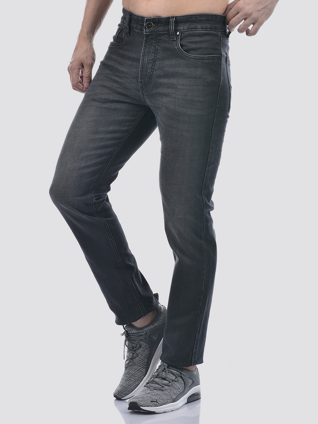 Numero Uno Men Faded Black Jeans